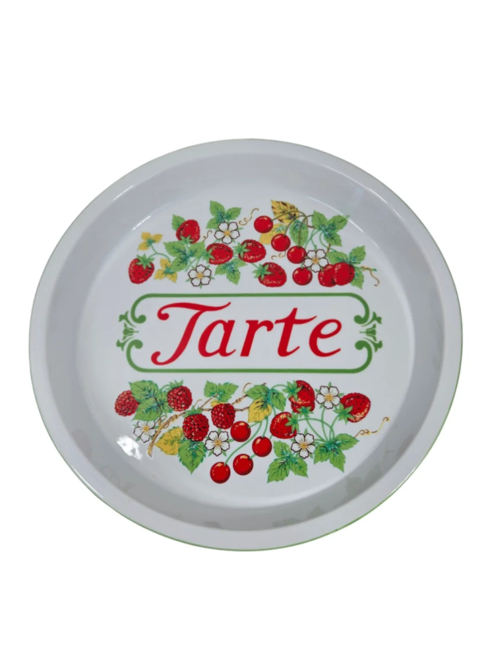 Vintage Berry Tarte Stoneware Pie Plate Quiche Dish Strawberry Cherry Decor